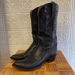 Lucchese Womens Classics Lizard Cowboy Boots